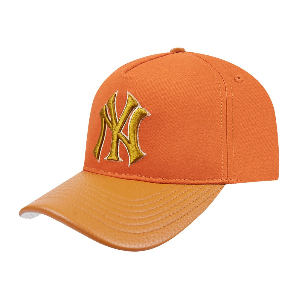 New York Yankees - MLB Gramercy 2 Tone Pinch Front Strapback Burnt Orange Hat