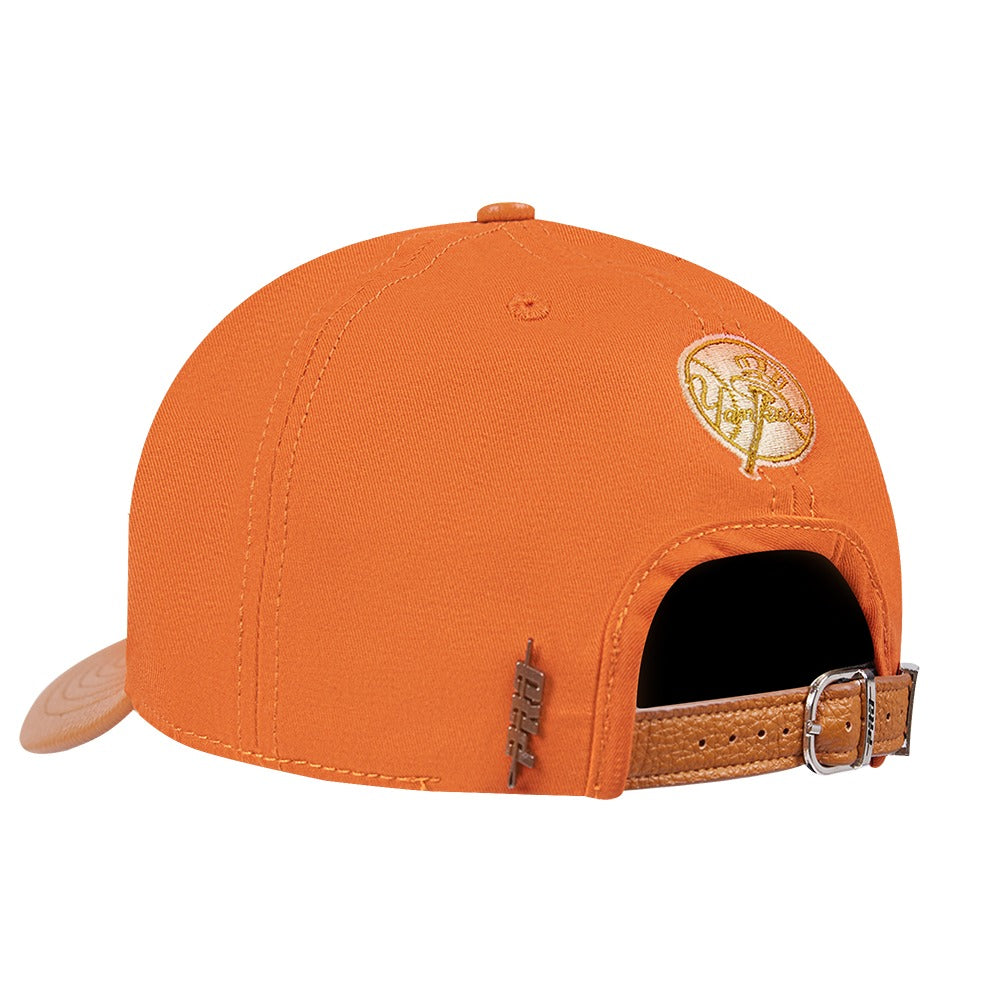 New York Yankees - MLB Gramercy 2 Tone Pinch Front Strapback Burnt Orange Hat