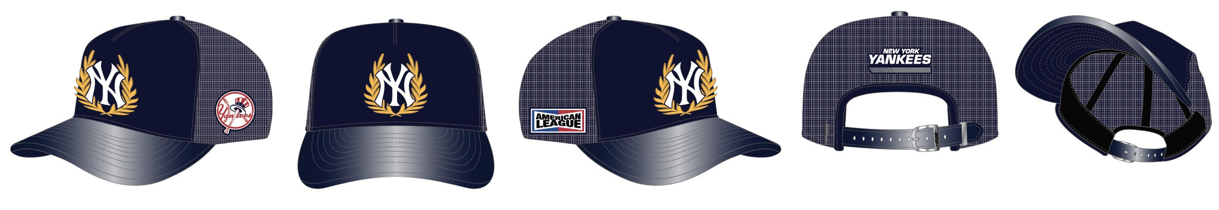 New York Yankees - MLB Fastlane Pinch Pinch Front Strapback Midnight Navy Hat