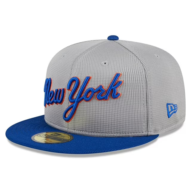 New York Mets - MLB 59Fifty Batting Practice Gray Snapback Hat, New Era