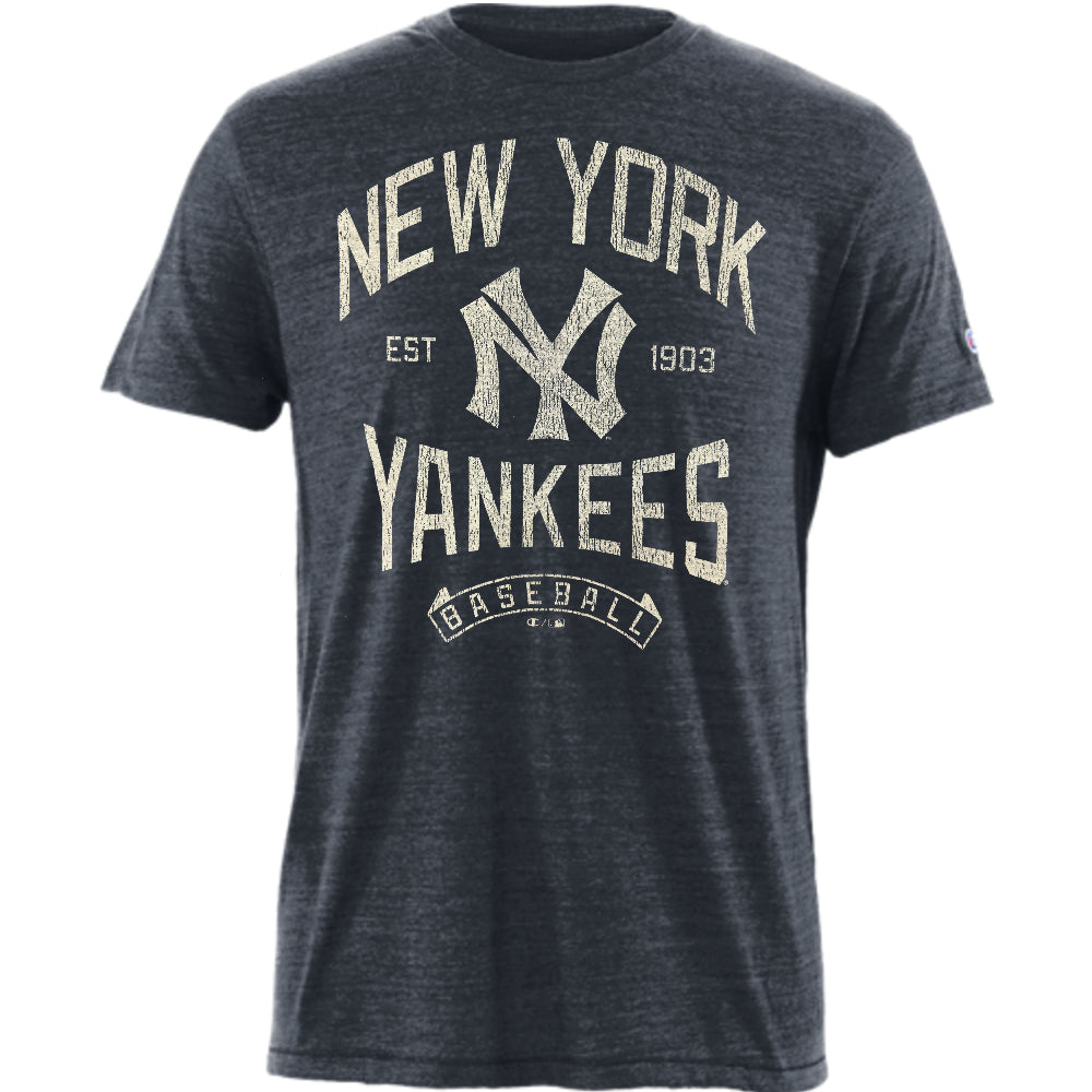New York Yankees - MLB Arch Over Vintage NY Logo Short Sleeve T-Shirt