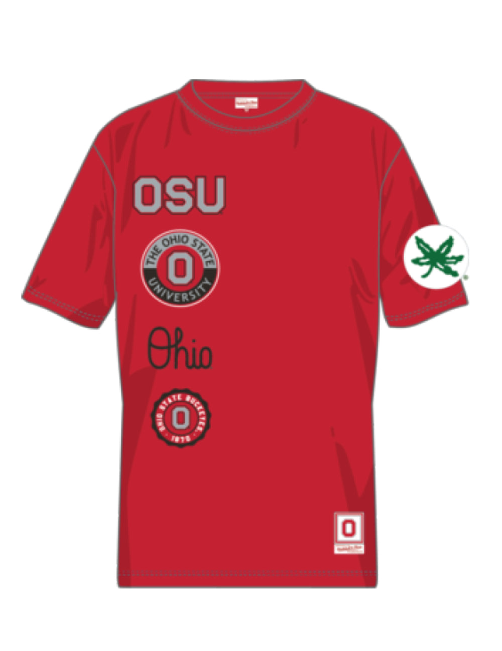 Ohio State Buckeyes - NCAA Red Double Clutch Premium T-Shirt