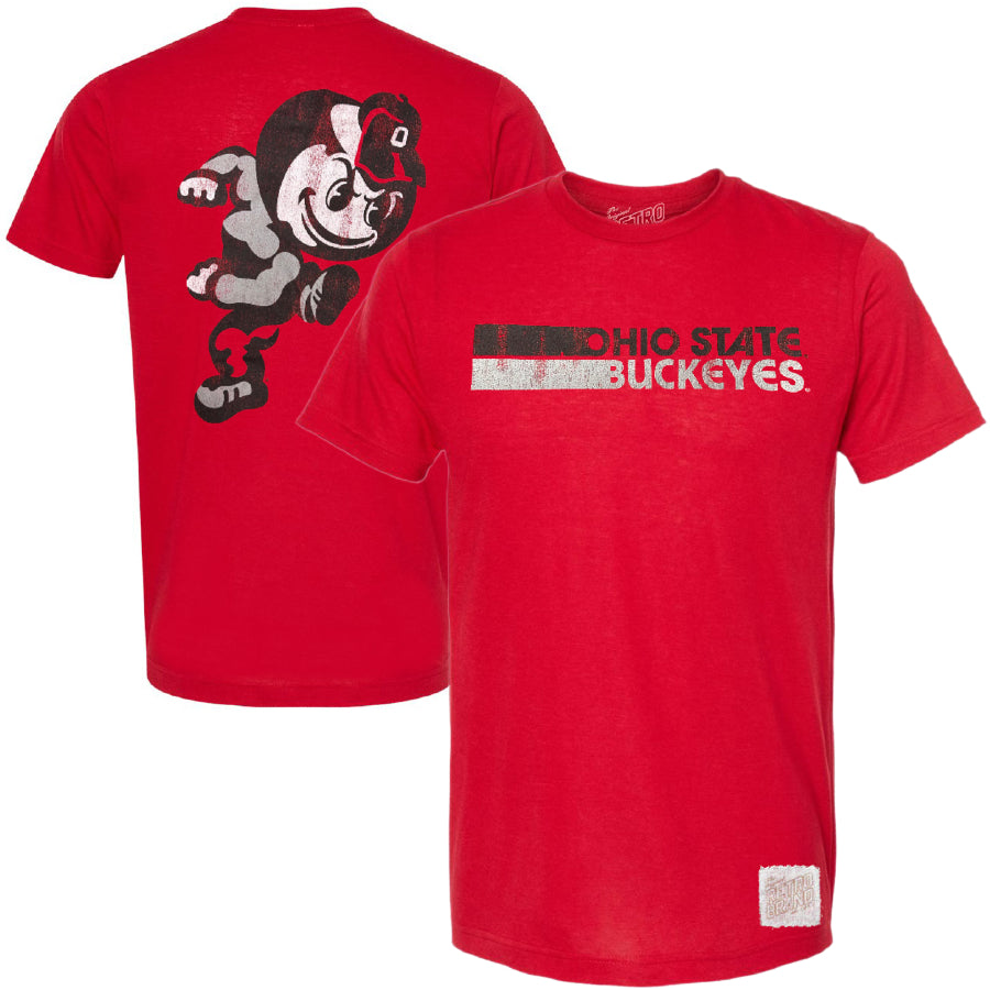 Ohio State Buckeye - Brutus Vintage Red Tee T-Shirt