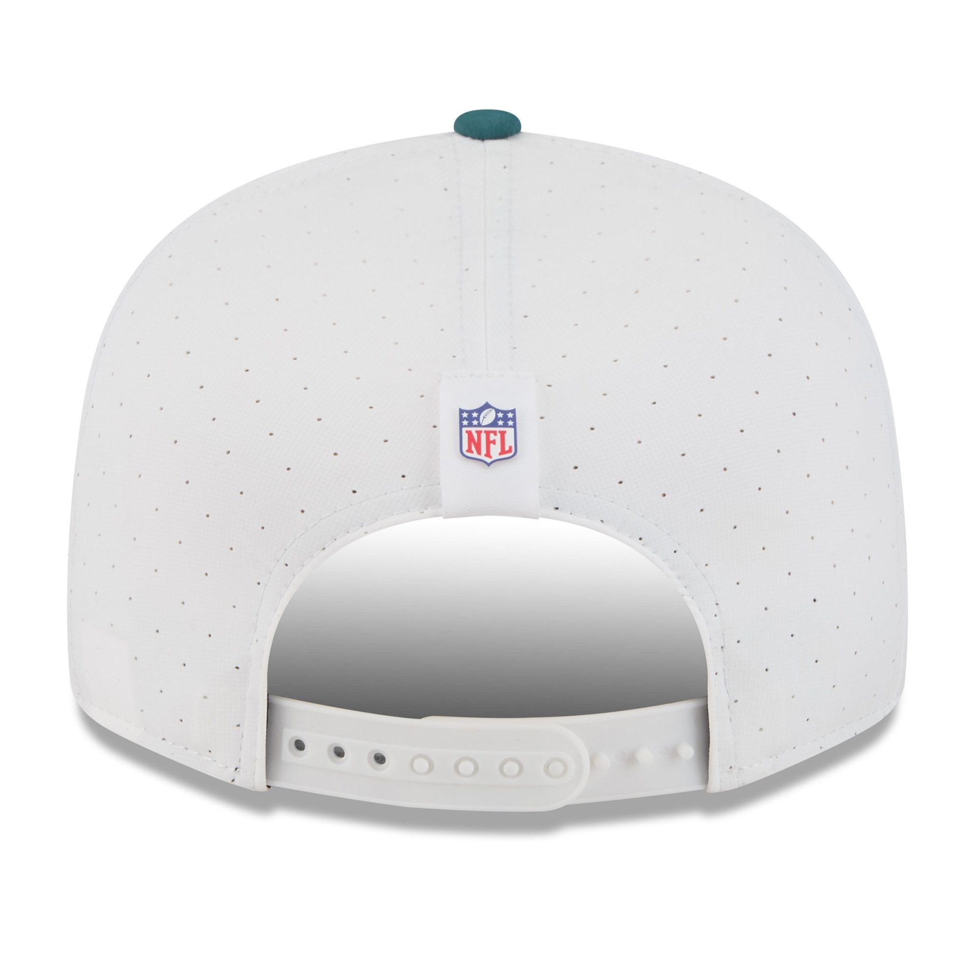 White NFL cap with a blue logo on a white background