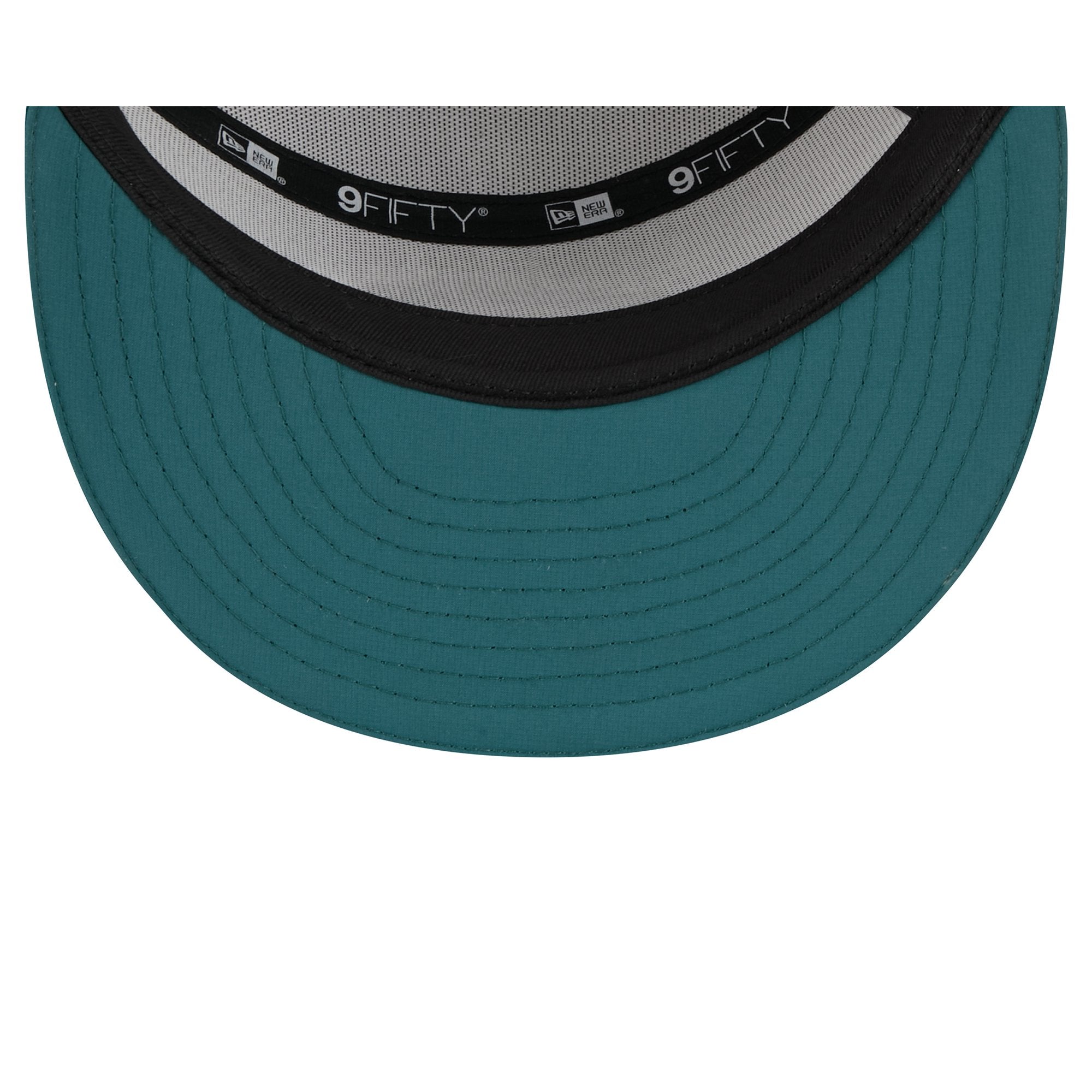 Teal baseball cap with '9FIFTY' logo on a white background