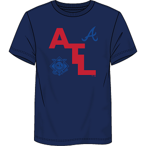 Atlanta Braves - MLB Fundamentals Cotton Record Shattered  Short Sleeve 00VG T-Shirt
