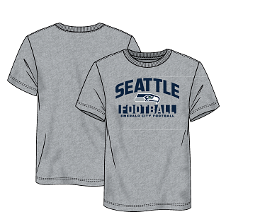 Seattle Seahawks - Screen Blocking Short Sleeve T-Shirt