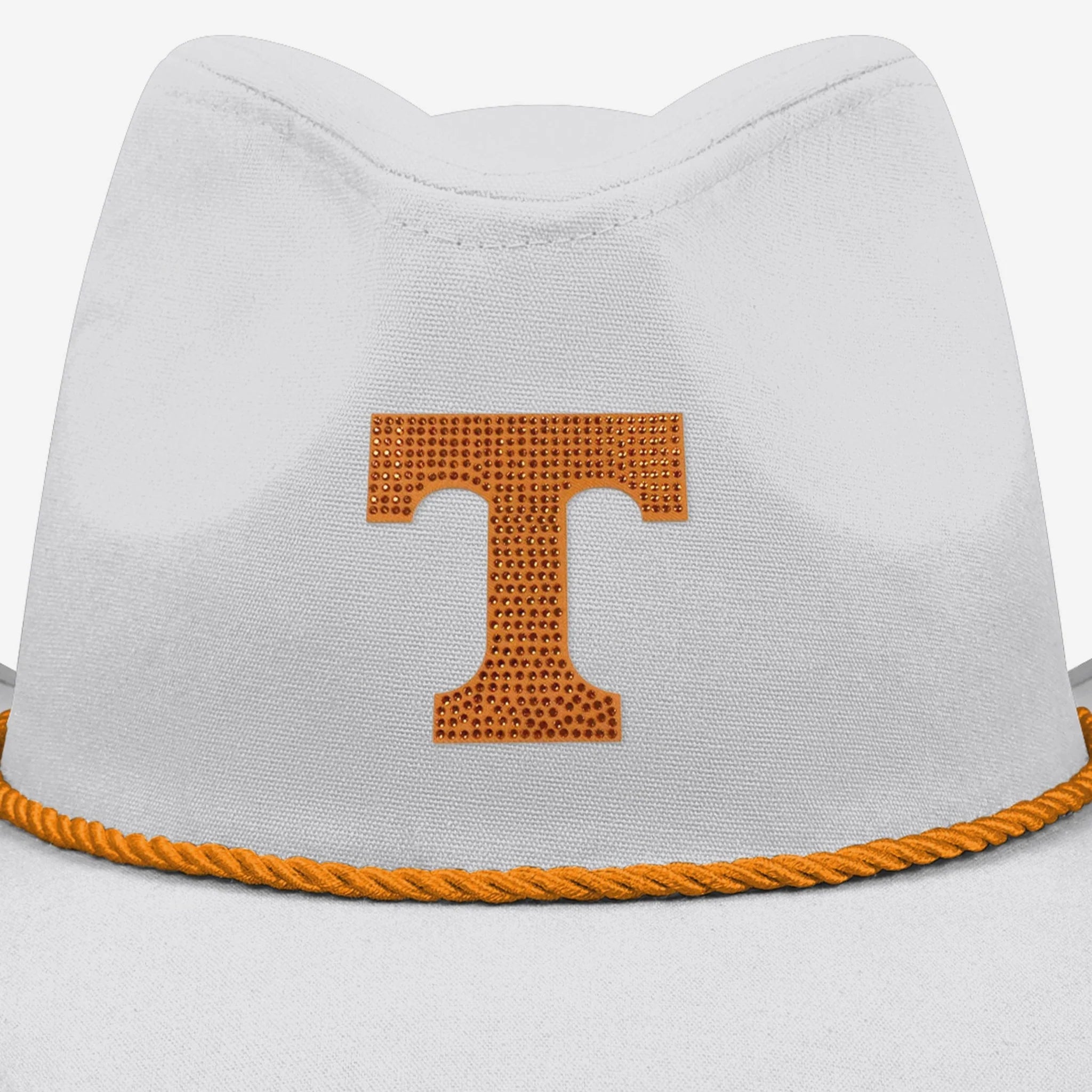 Tennessee Volunteers - White Rhinestone Logo Cowboy Hat