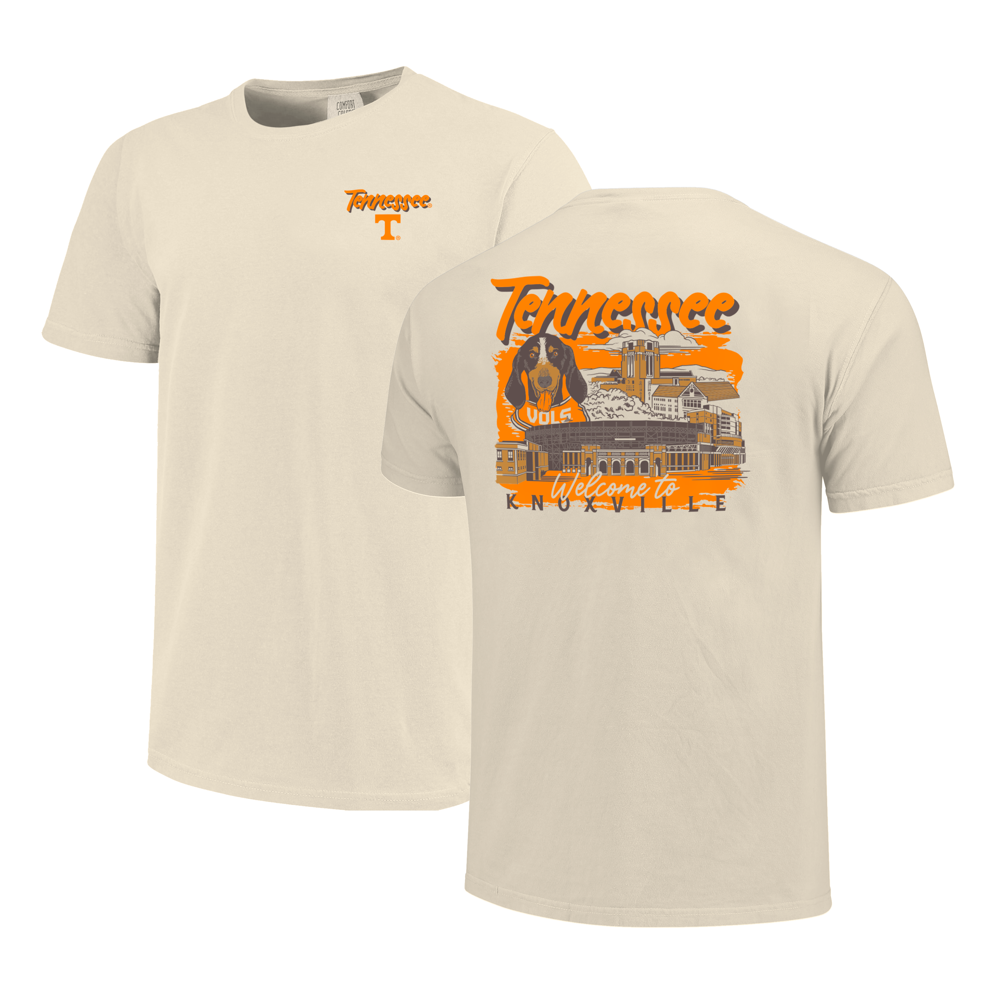 Tennessee Volunteers - Hand Drawn Campus Stack Comfort Color Short Sleeve T-shirt