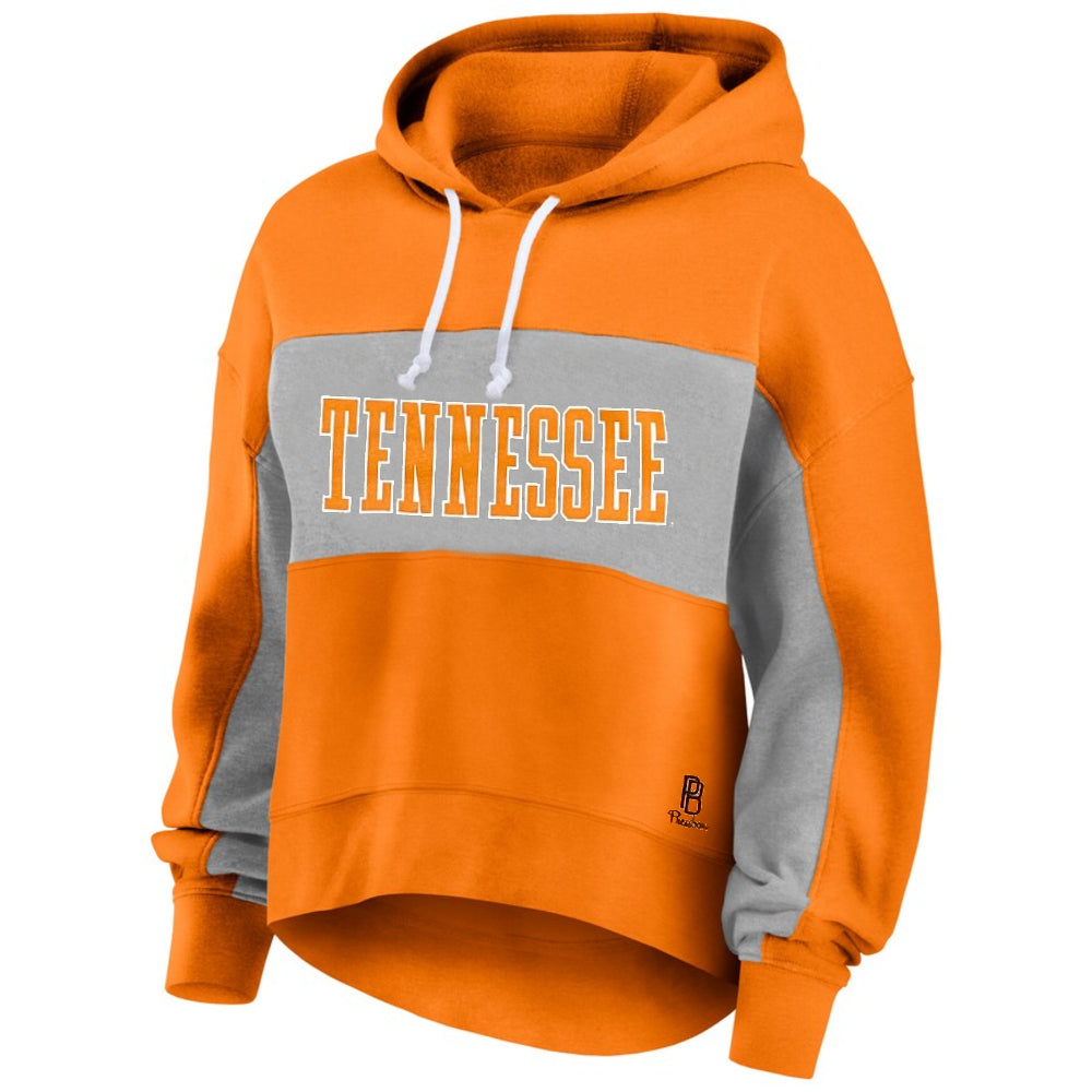 Tennessee Volunteers - Campus Outline Lena Oversized Hooded Pieced Two Tone Hoodie