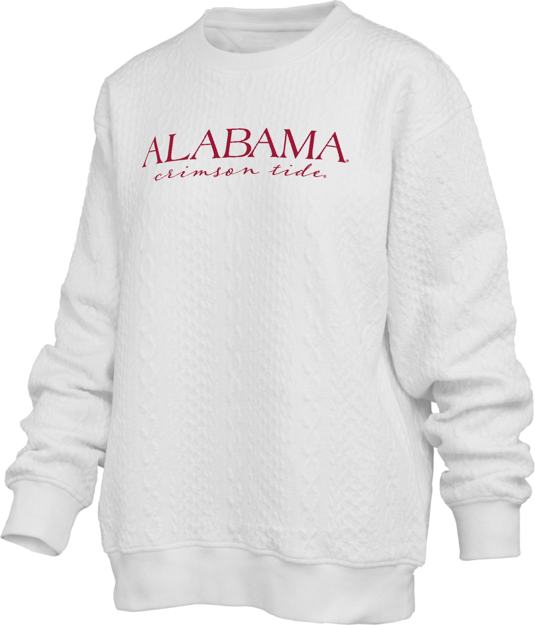 Alabama Crimson Tide "Champagne Brandberg" - Crew-Neck Chunky Fleece Long Sleeve