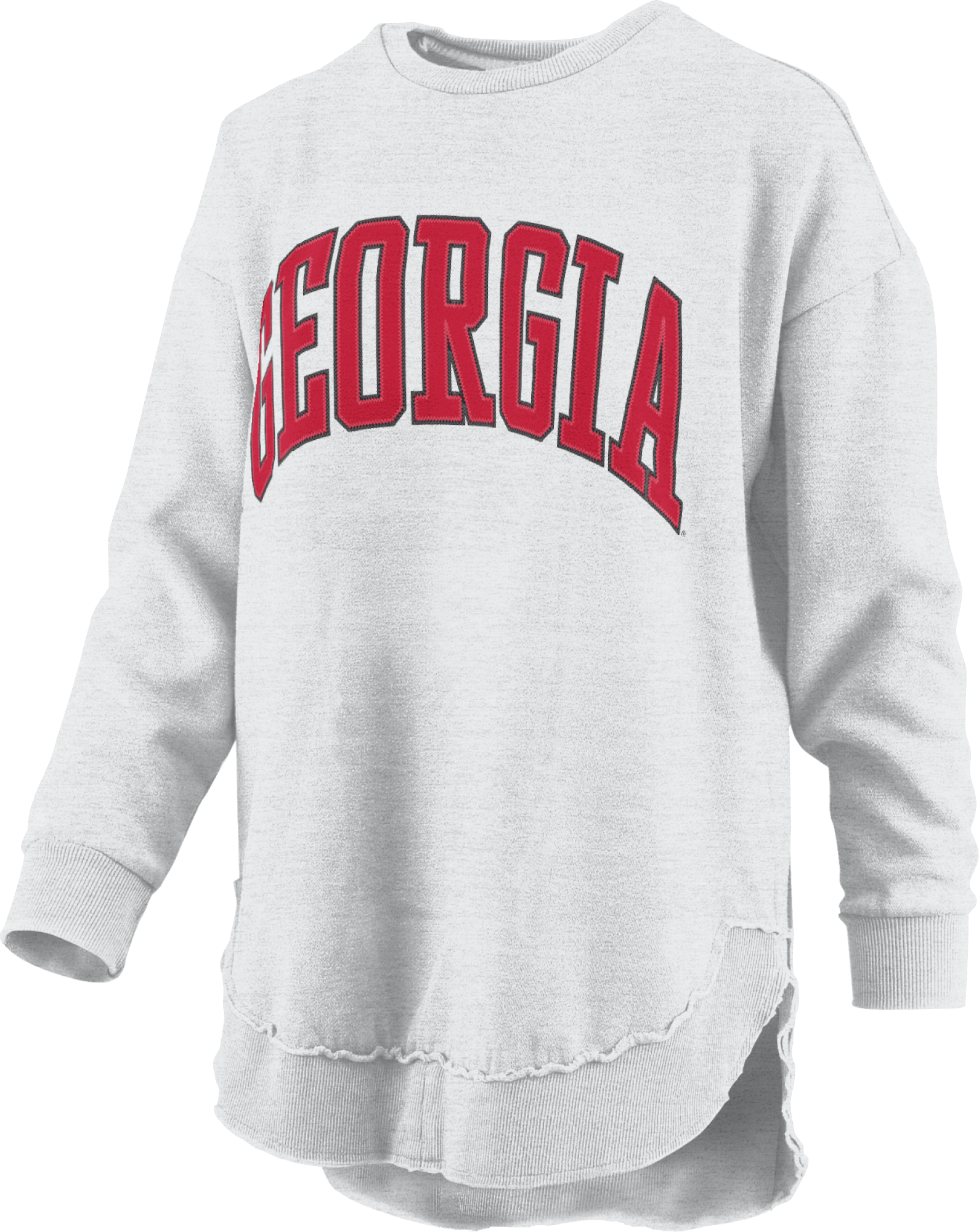 Georgia Bulldogs - Arched Tackle Twill Varsity Melange Fleece Long-Sleeve
