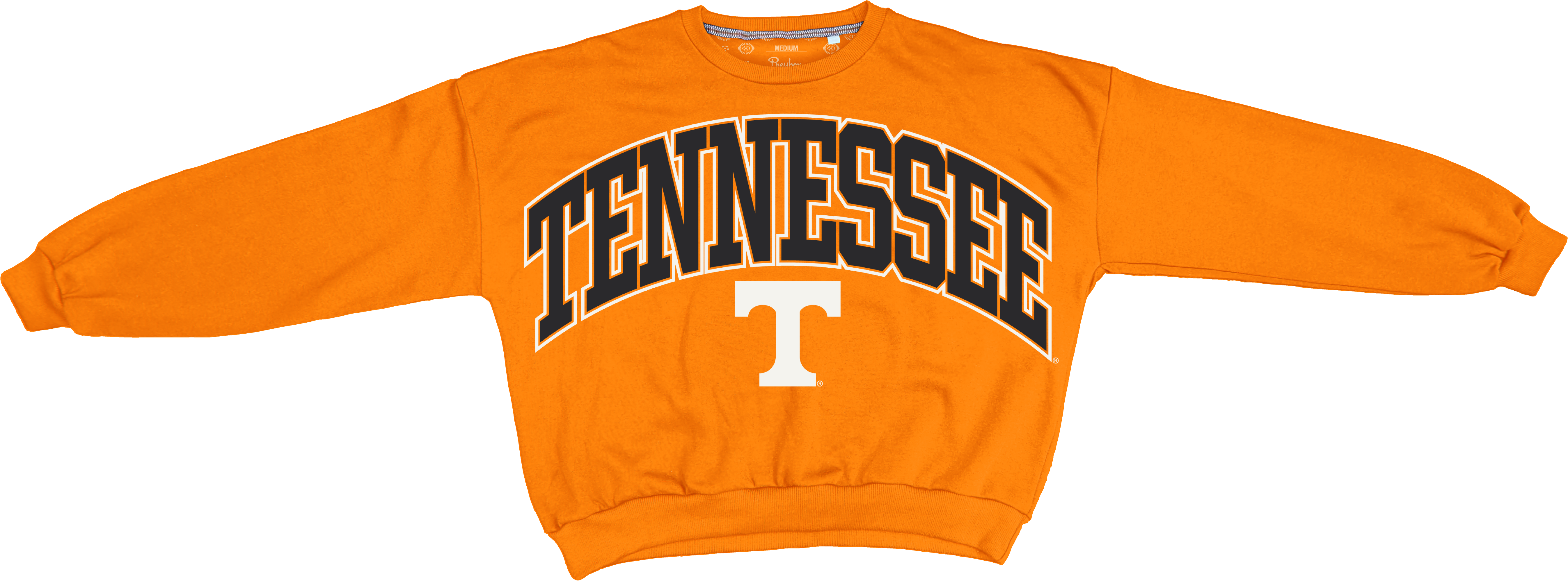 Tennessee Volunteers "Deep Basic Arch Logo Sweeper" - Long-Sleeve Crew-Neck Blousant Oversized Fleece