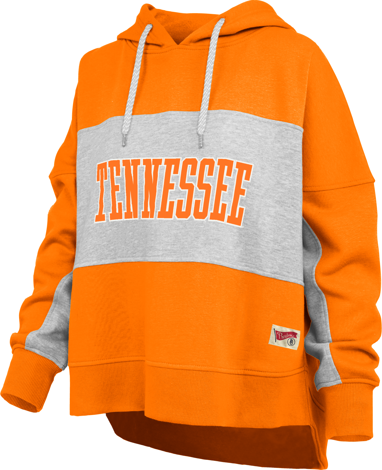 Tennessee Volunteers - Campus Outline Lena Oversized Hooded Pieced Two Tone Hoodie