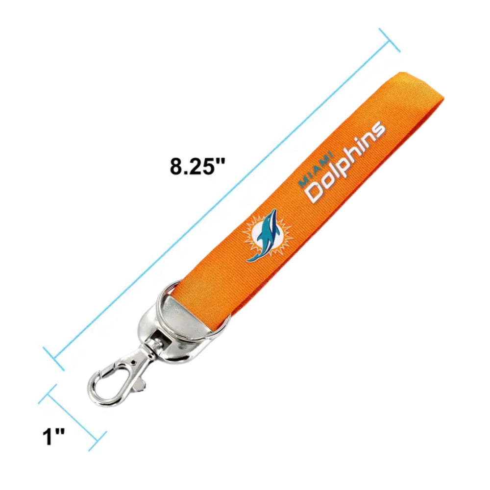 Miami Dolphins - NFL Logo Deluxe Wristlet Keychain