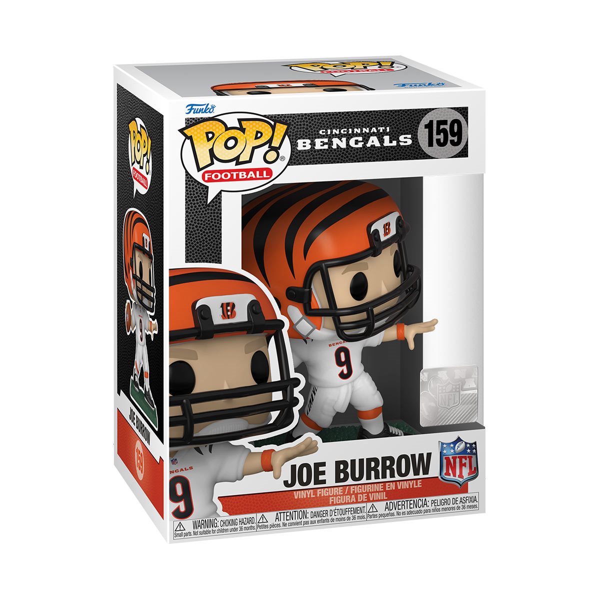 Funko POP! NFL: Cincinnati Bengals - Joe Burrow (Away Uniform) Vinyl Figure