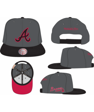 Atlanta Braves - MLB Storm Front Grey Snapback Hat