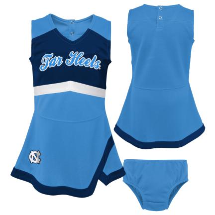 North Carolina Tar Heels - Girls Infant Cheer Captain Cheerleader Jump Dress