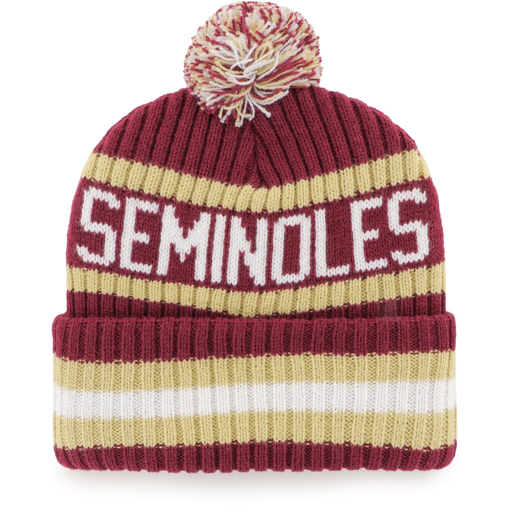 Florida State Seminoles - Cardinal Bering Cuff Knit With Pom, 47 Brand