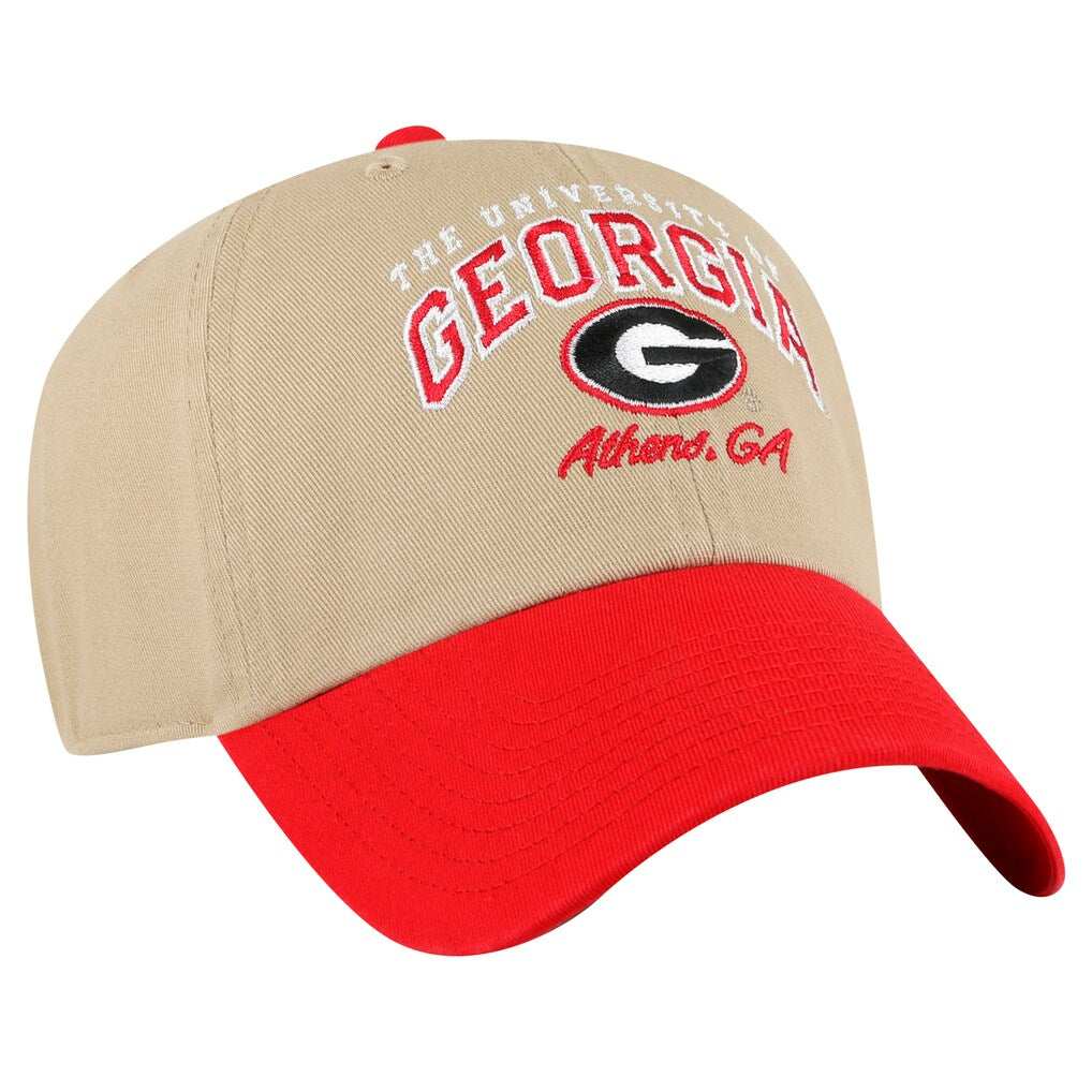 Georgia Bulldogs - Khaki Local Clean Up Adjustable Hat, 47 Brand
