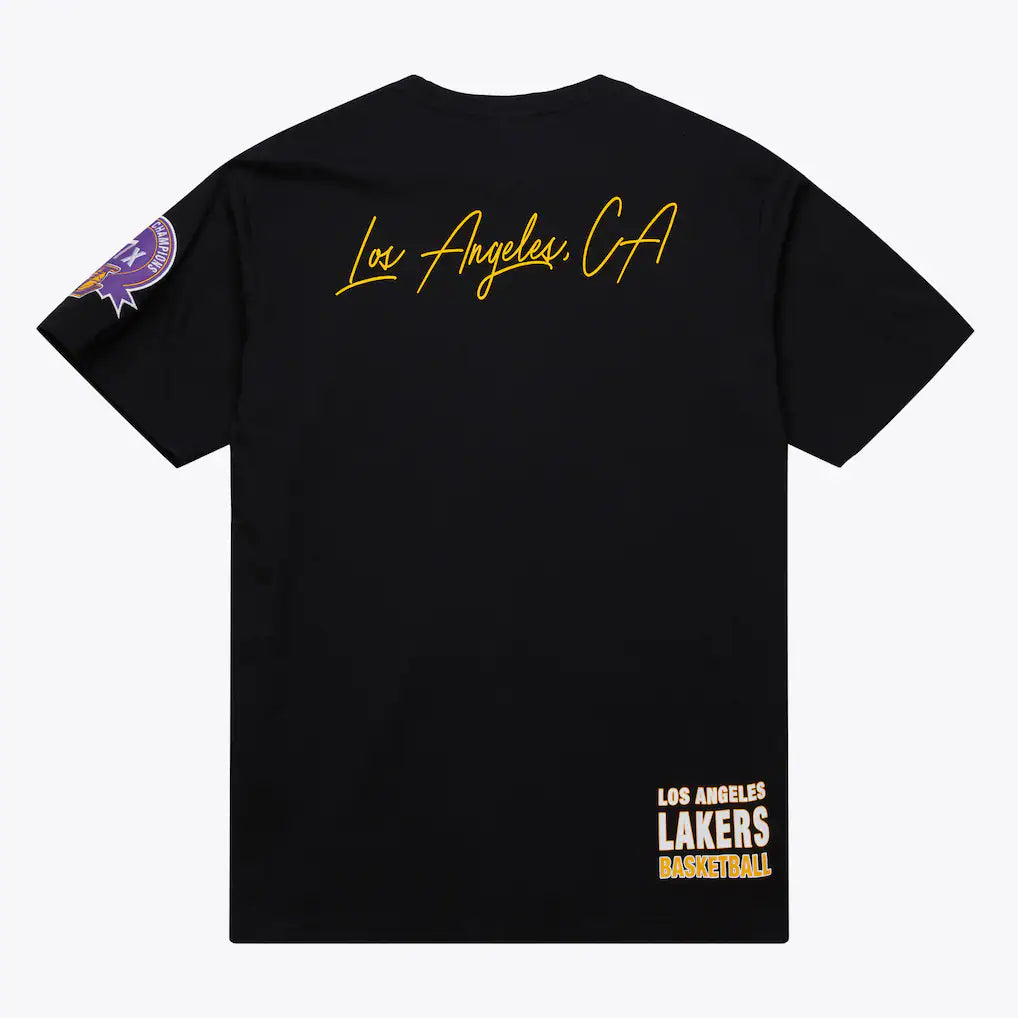 Los Angeles Lakers - Black Double Clutch Vintage Logo T-Shirt