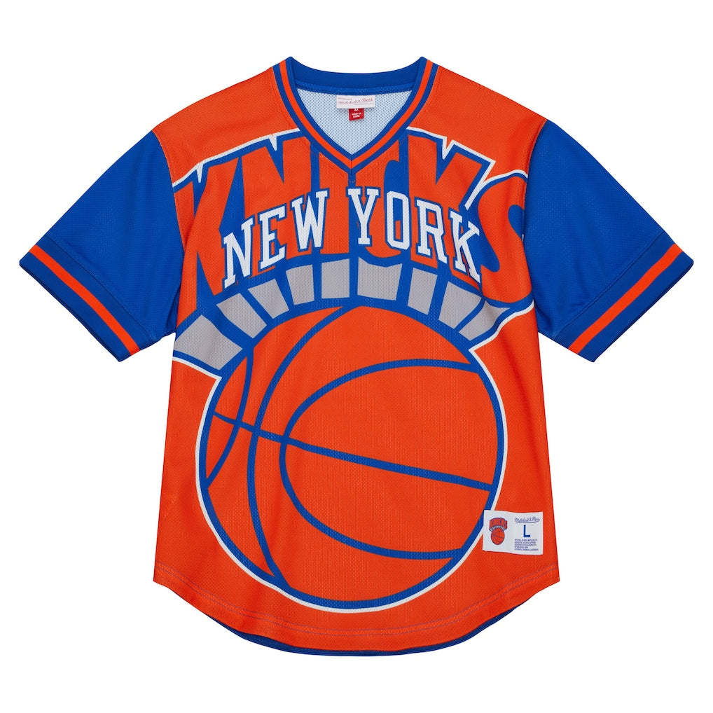 New York Knicks - Orange Jumbotron 3.0 Mesh V-Neck T-Shirt