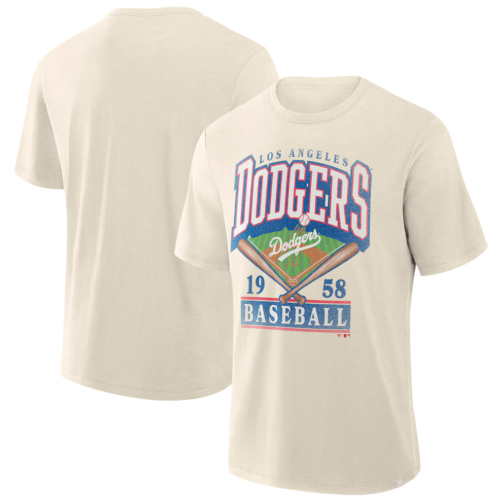 Los Angeles Dodgers - MLB Profile Cream Big & Tall Screen SS T-Shirt