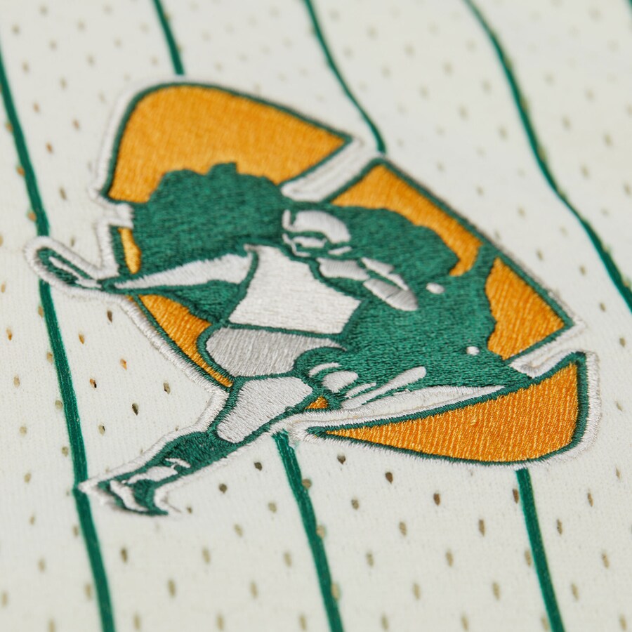 Green Bay Packers - Cream Vintage Logo Final Seconds Full-Button Mesh Top Jersey