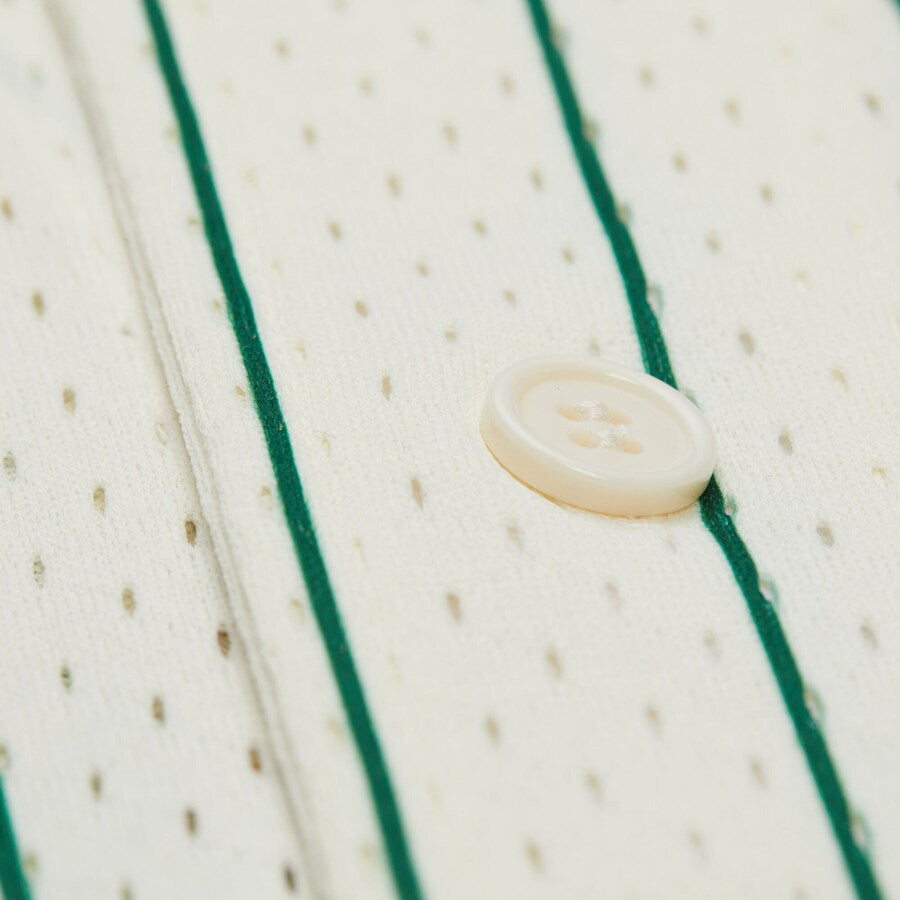 Green Bay Packers - Cream Vintage Logo Final Seconds Full-Button Mesh Top Jersey