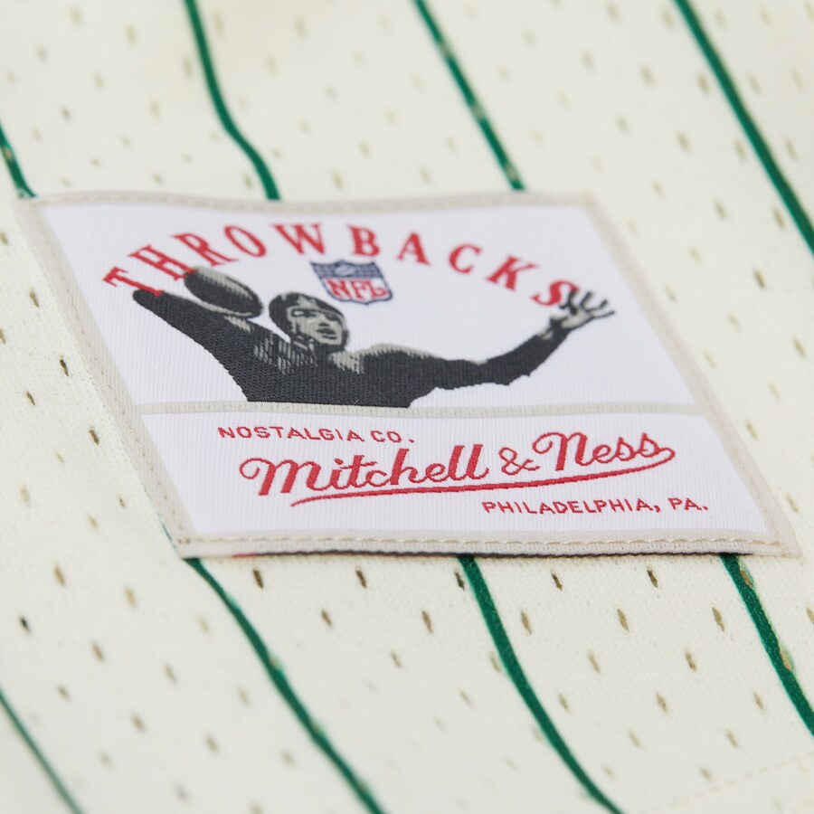 Green Bay Packers - Cream Vintage Logo Final Seconds Full-Button Mesh Top Jersey