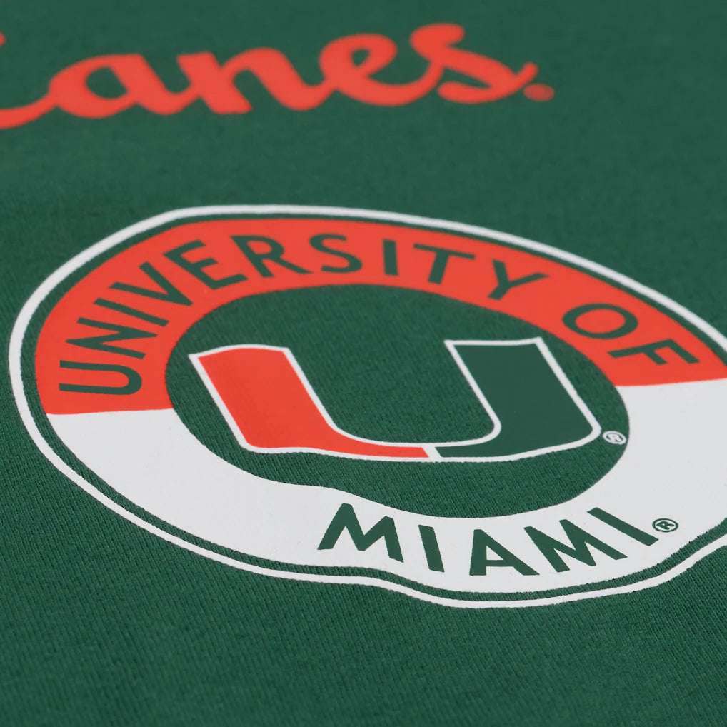 Miami Hurricanes - NCAA Green Double Clutch Premium T-Shirt