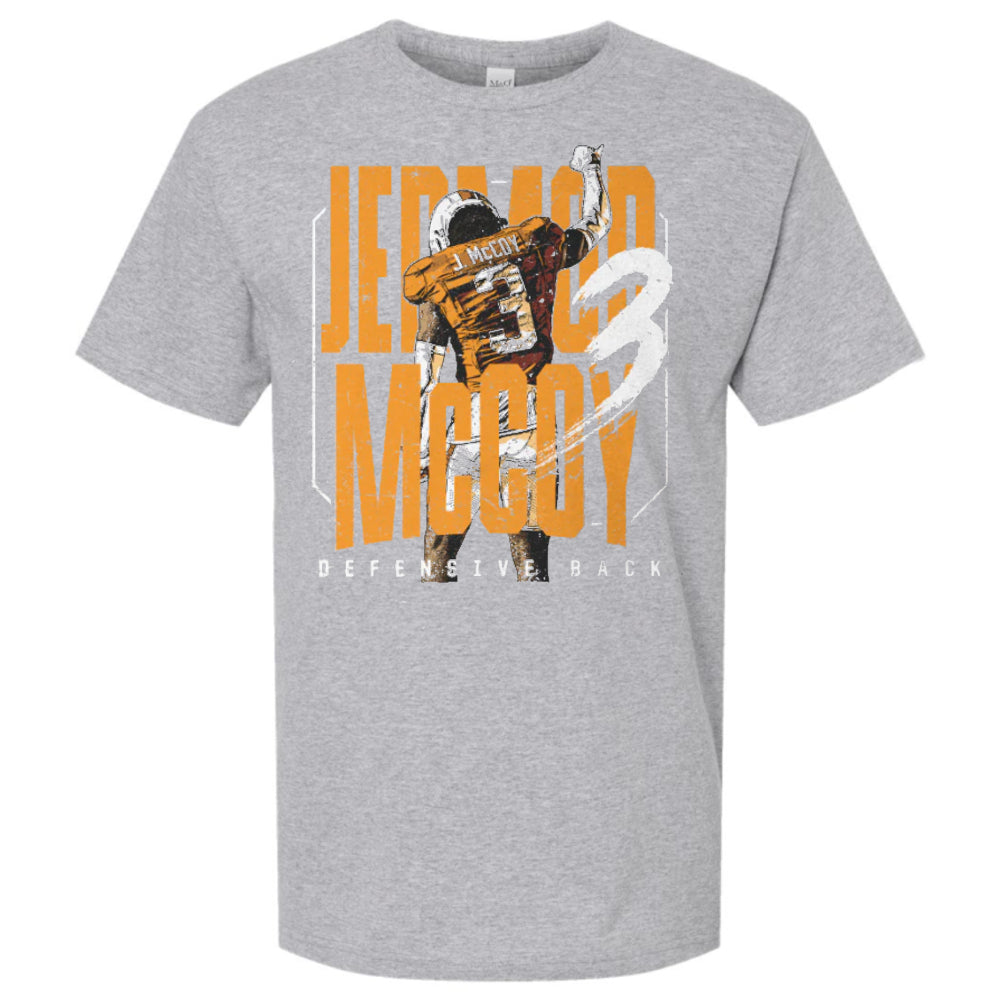 Tennessee Volunteers - Retro WHT Jermod McCoy College Player #3 Heather Gray Adult T-shirt