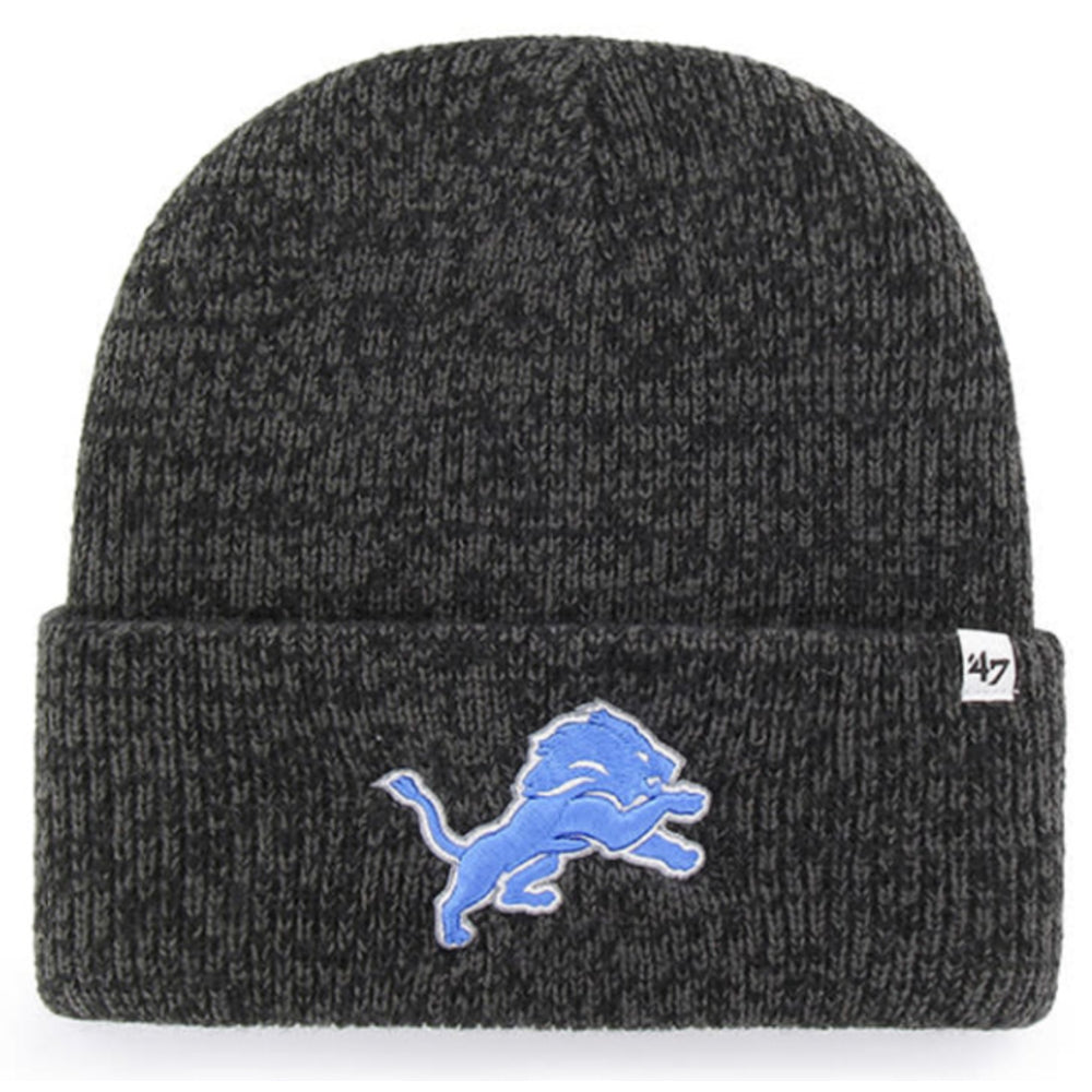 Detroit Lions - Black Brain Freeze Cuff Knit, 47 Brand