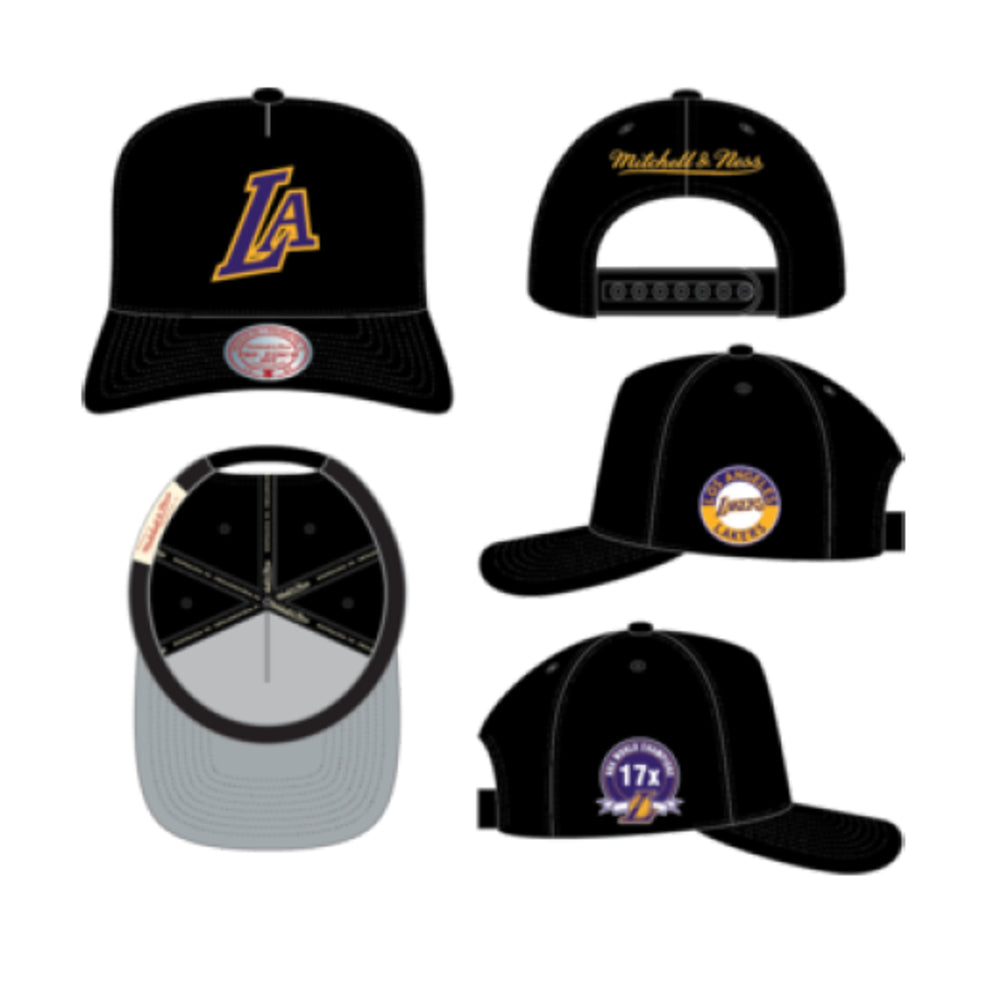 Los Angeles Lakers - NBA Double Clutch Pro Black Snapback Hat