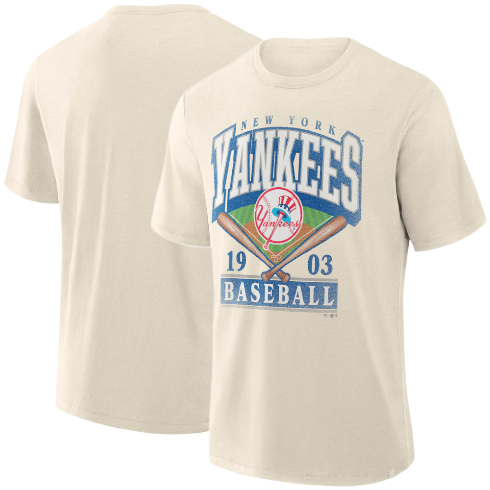 New York Yankees - MLB Profile Cream Big & Tall Screen SS T-Shirt