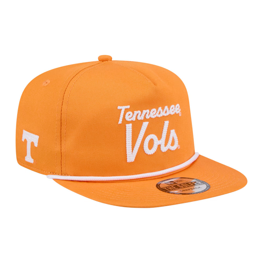 Tennessee Volunteers - Orange Script Golfer Snapback Hat, New Era