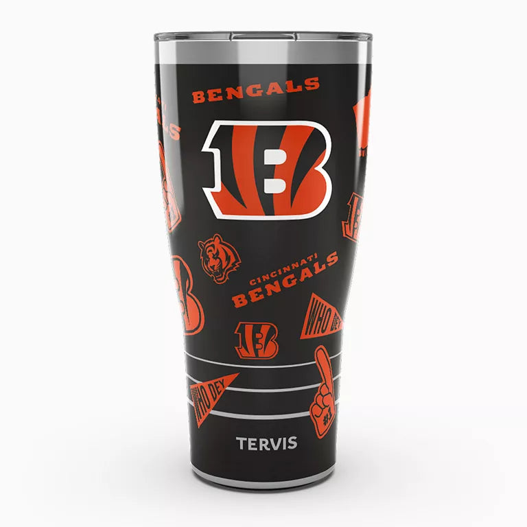 Cincinnati Bengals - NFL Swag Stainless Steel Tumbler with Slider Lid