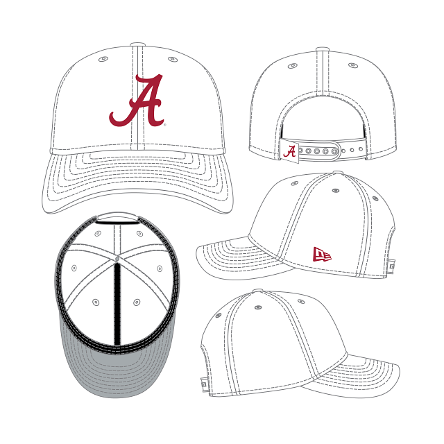 Alabama Crimson Tide - 9Seventy Stretch-Snap Hat, New Era