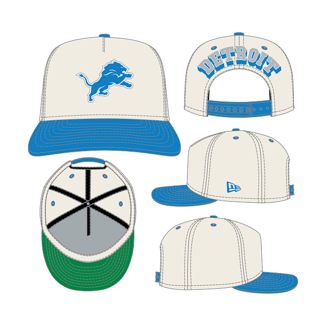 Detroit Lions - NFL 9Fifty Rear Hit Team Color Hat, New Era