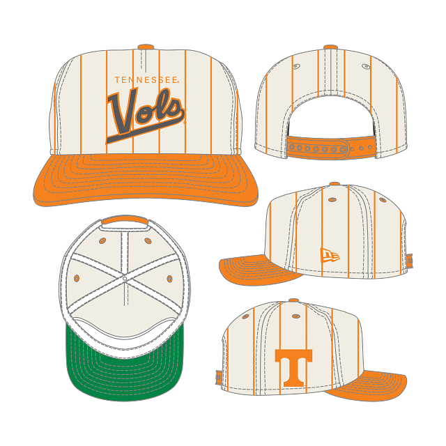 Tennessee Volunteers - NCAA 19 Twenty Pinstripe Team Color Hat, New Era