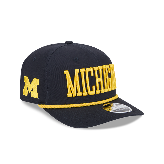 Michigan Wolverines - 9Seventy Wordmark Stretch-Snap Hat, New Era
