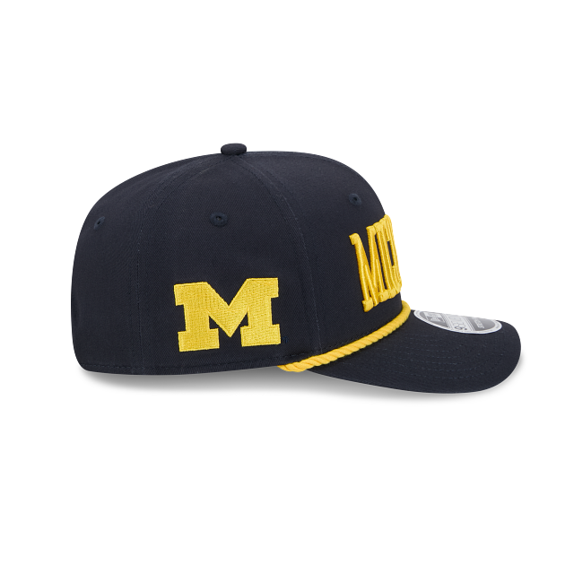 Michigan Wolverines - 9Seventy Wordmark Stretch-Snap Hat, New Era