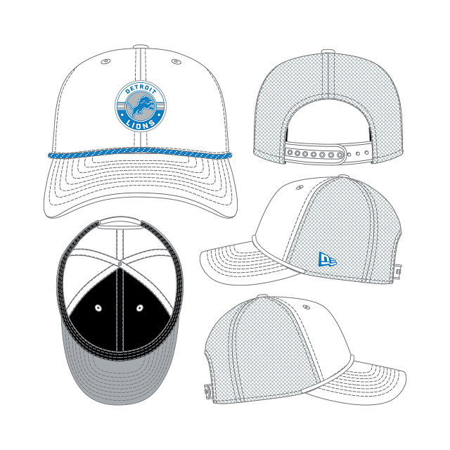 Detroit Lions - NFL 9Seventy Game Stretch Snap 2Tone Hat, New Era