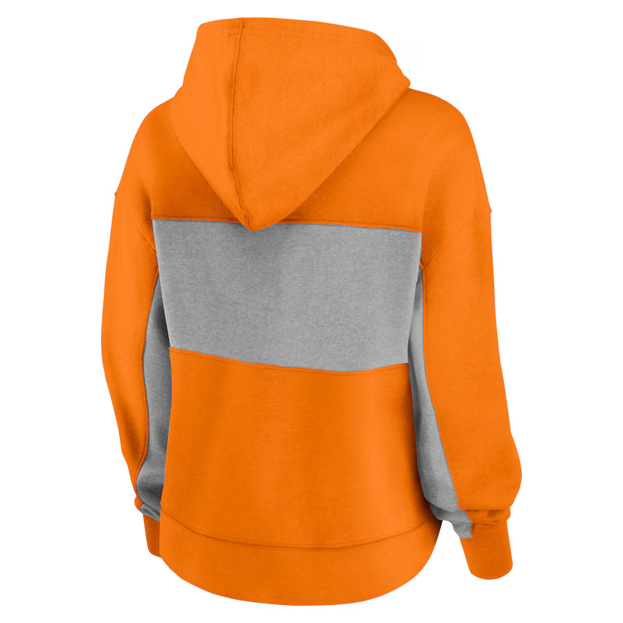 Tennessee Volunteers - Campus Outline Lena Oversized Hooded Pieced Two Tone Hoodie