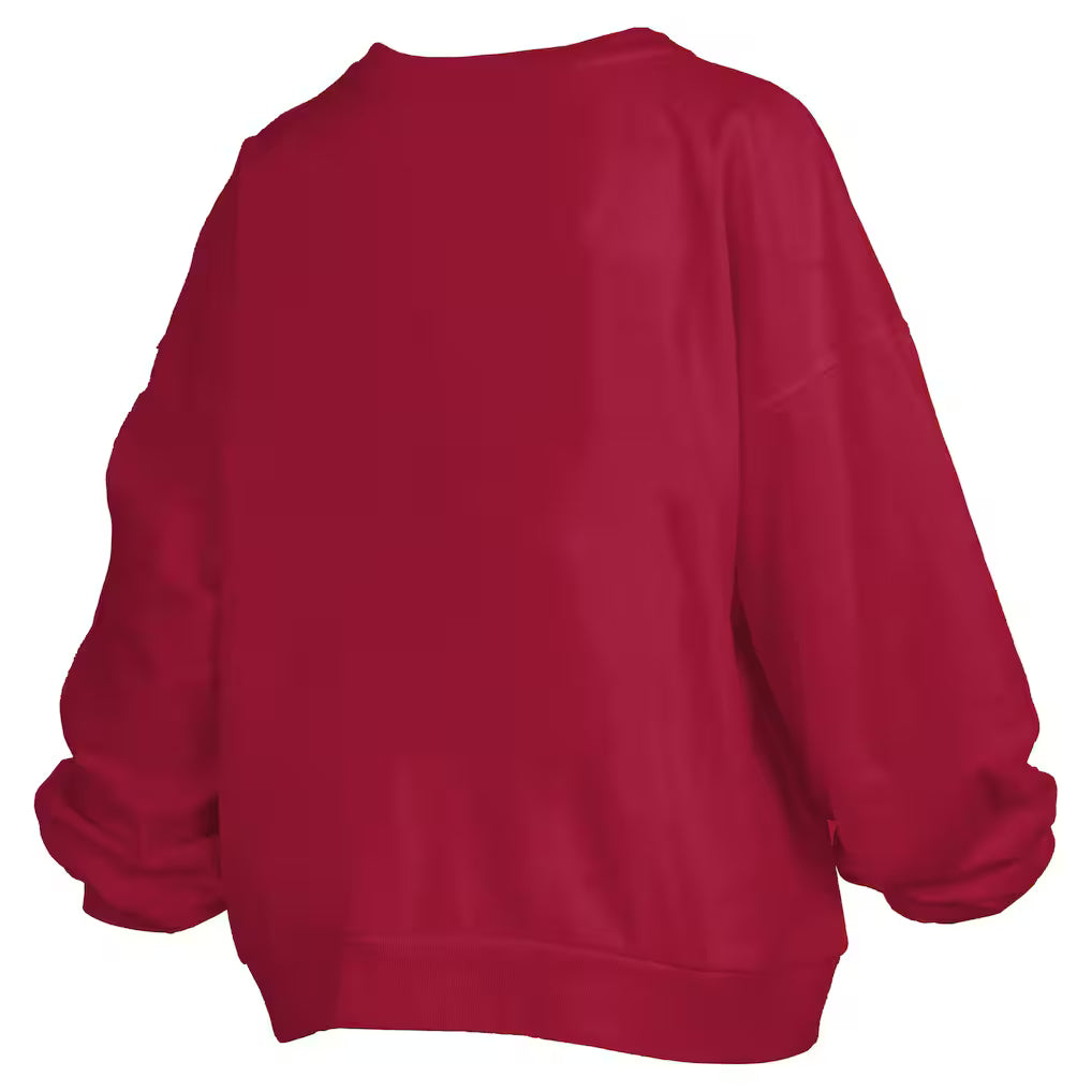 Alabama Crimson Tide - "Deep Basic Arch Logo Sweeper" - Long-Sleeve Crew-Neck Oversized Fleece