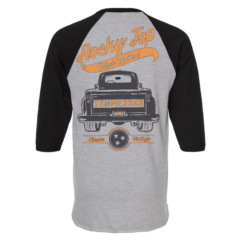 Tennessee Volunteers - Rocky Top Dual-Blend Orange Truck Tailgate 3/4 Sleeve T-Shirt