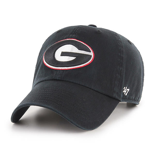 Georgia Bulldogs - Black Clean Up Adjustable Hat, 47 Brand