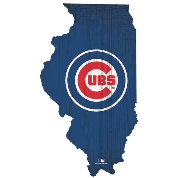 Chicago Cubs State Team Color Logo Sign