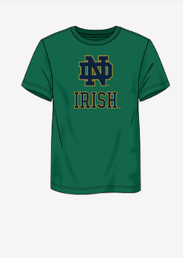 Notre Dame - Logo Green T-Shirt