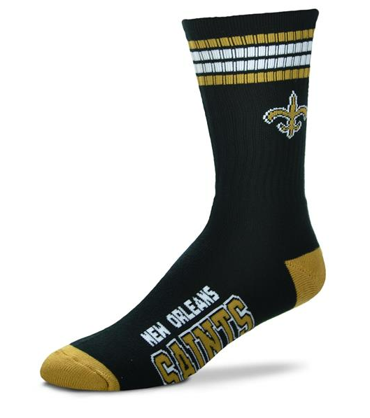 New Orleans Saints - 4 Stripe Deuce Crew Socks
